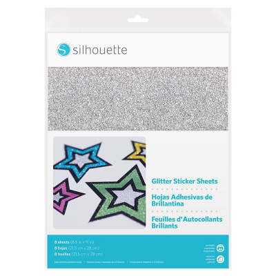 Silhouette Printable Glitter Sticker Paper (MEDIA-GLT-ADH 3)